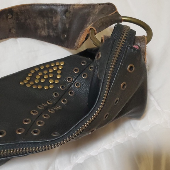 Betsey Johnson Black Studded Hobo Bag - Picture 15 of 16